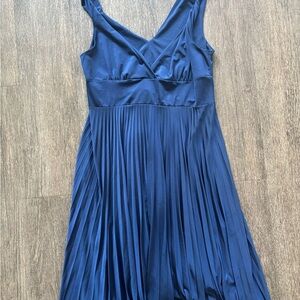 Soprano Deep Blue Pleated Midi Dress
